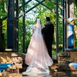 Wedding couple at the alter